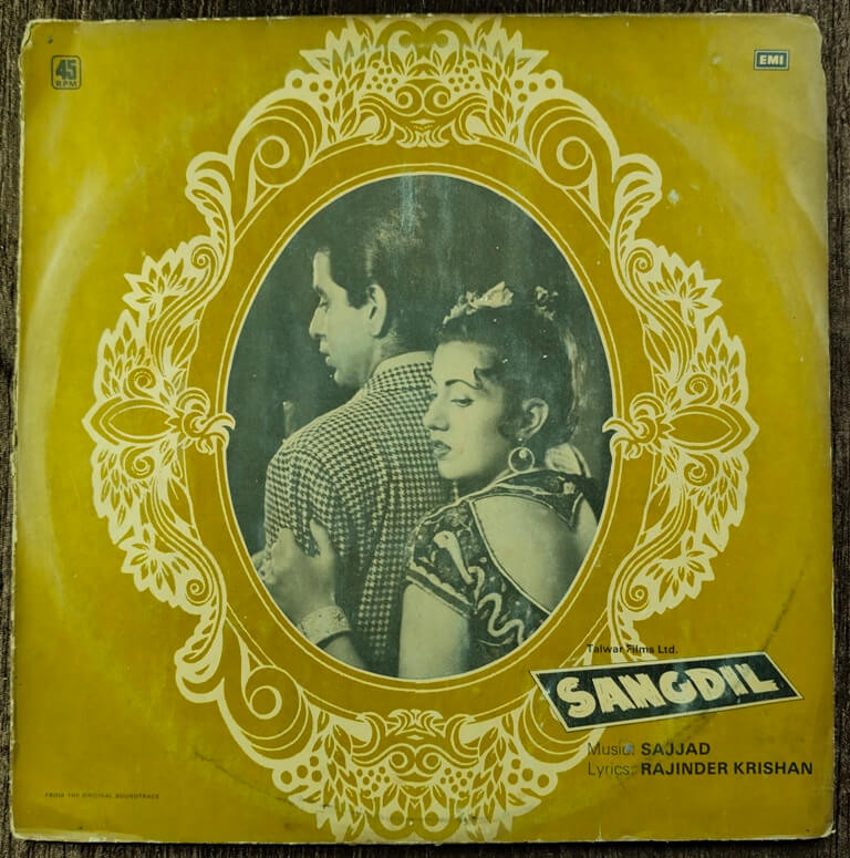 Sangdil (1952) Sajjad Pre-Owned His Master's Voice Vinyl, 12" LP Record