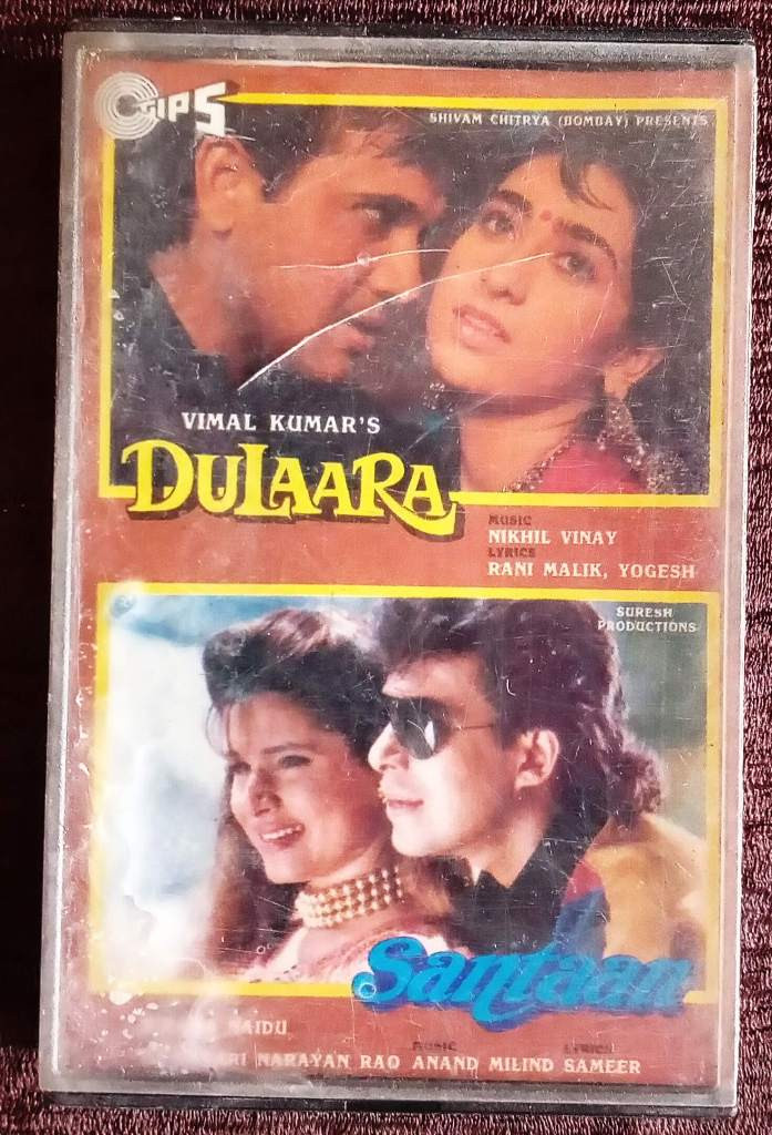Dulaara (1993) Nikhil-Vinay / Santaan (1993) Anand-Milind Pre-Owned Tips Audio Cassette