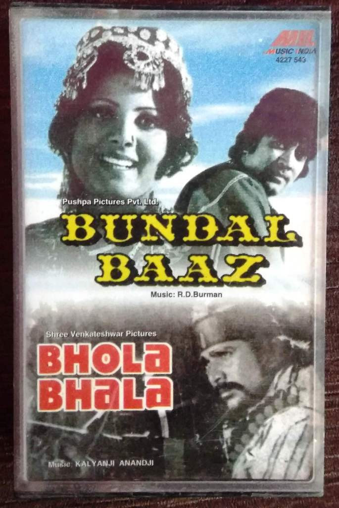 Bundal Baaz (1976) R.D. Burman / Bhola Bhala (1978) Kalyanji-Anandji Pre-Owned Music India, Polygram Audio Cassette