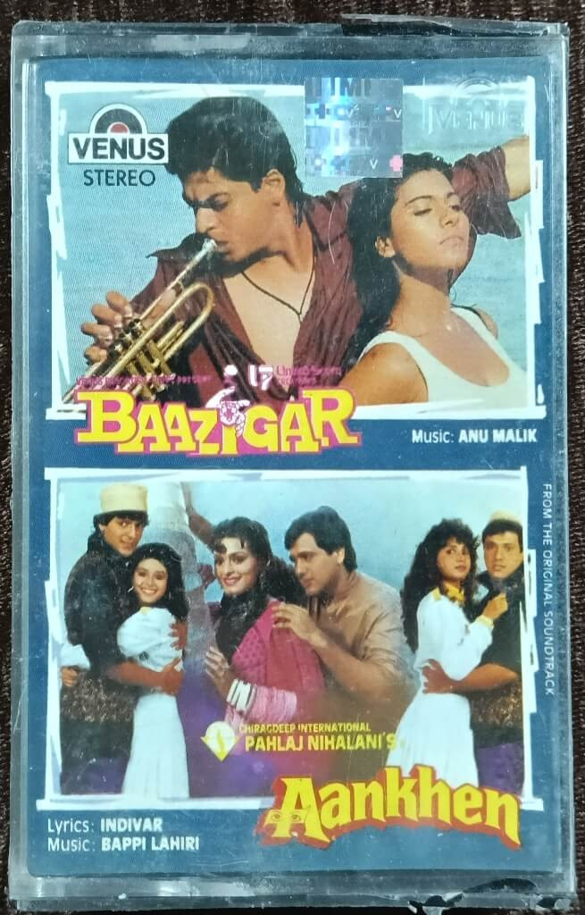 Baazigar (1993) Anu Malik / Aankhen (1993) Bappi Lahiri Pre-Owned Venus Audio Cassette