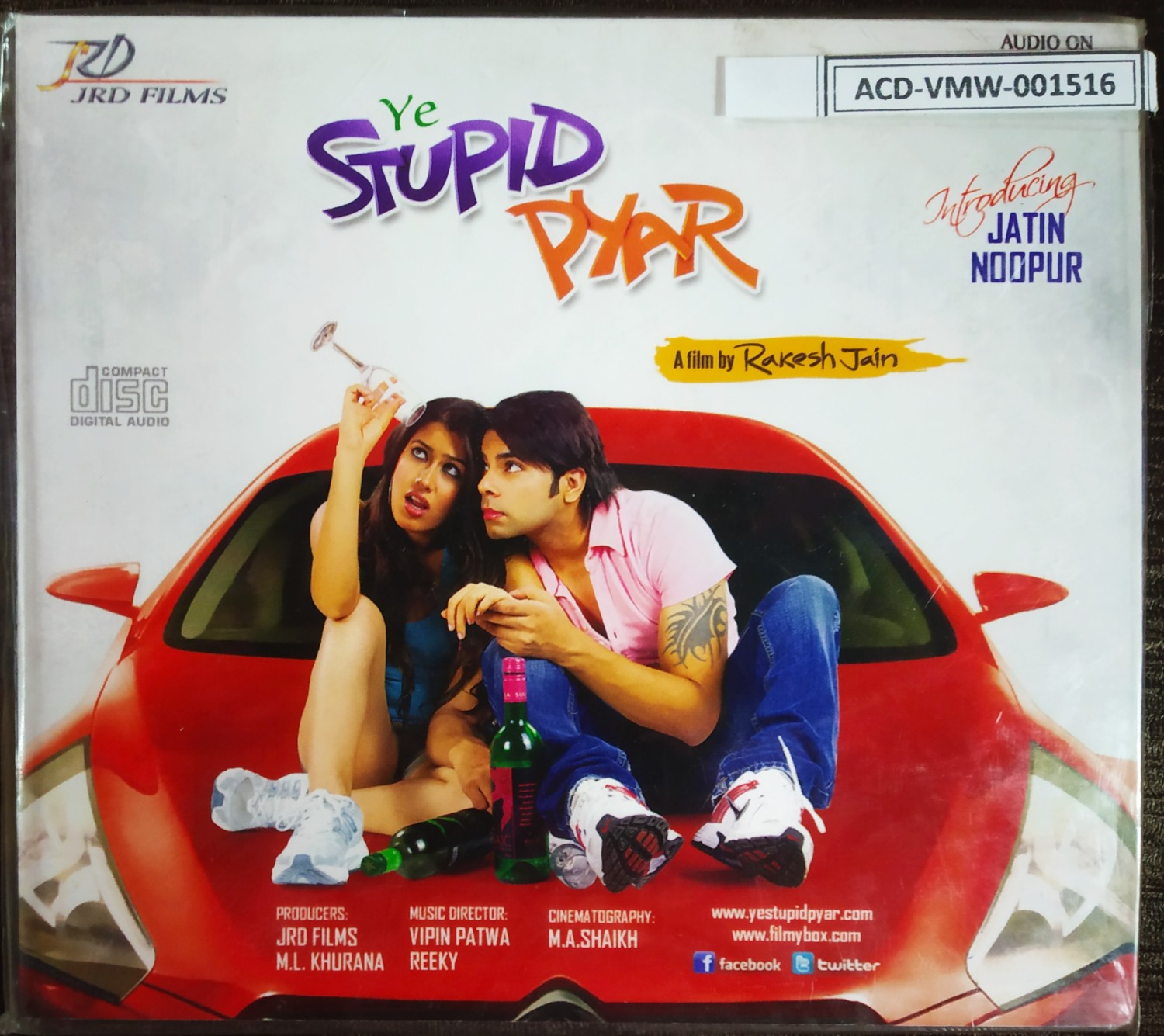 Ye Stupid Pyar (2011) Vipin Patwa Pre-Owned Filmy Box Audio CD(Double)