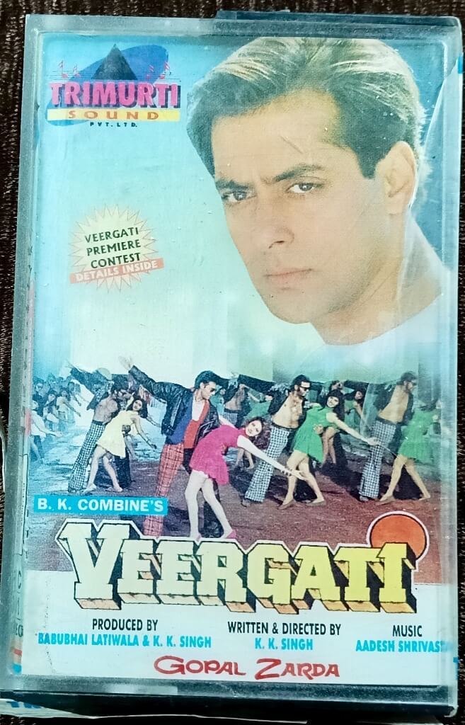 Veergati (1995) Aadesh Shrivastava Pre-Owned Trimurti Sound Audio Cassette