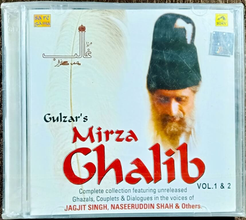 Jagjit Singh, Mirza Ghalib – Gulzar's Mirza Ghalib Vol. 1 & 2 (2004) Jagjit Singh Pre-Owned HMV, SA RE GA MA Double Audio CD Set