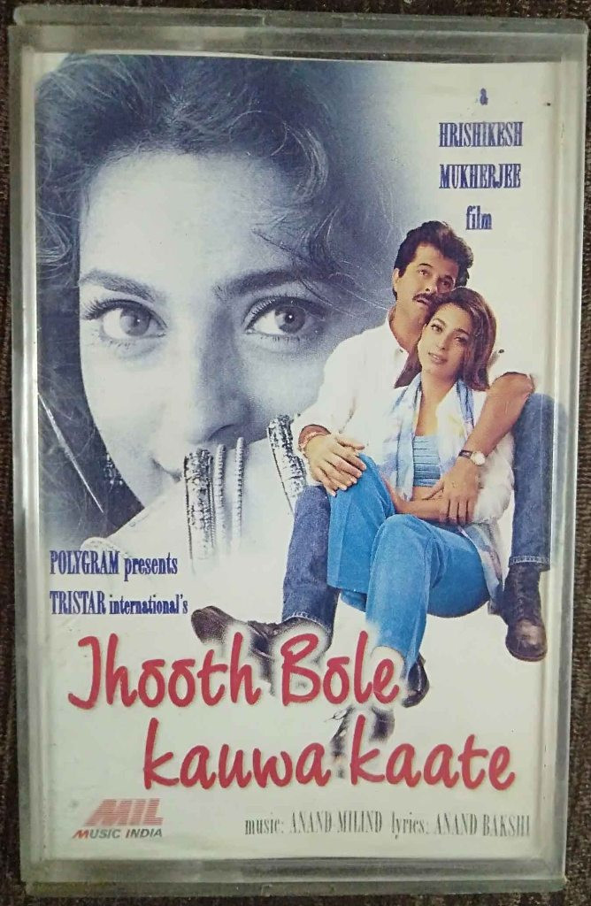 Jhooth Bole Kauwa Kaate (1998) Anand-Milind Pre-Owned Music India, Polygram Audio Cassette