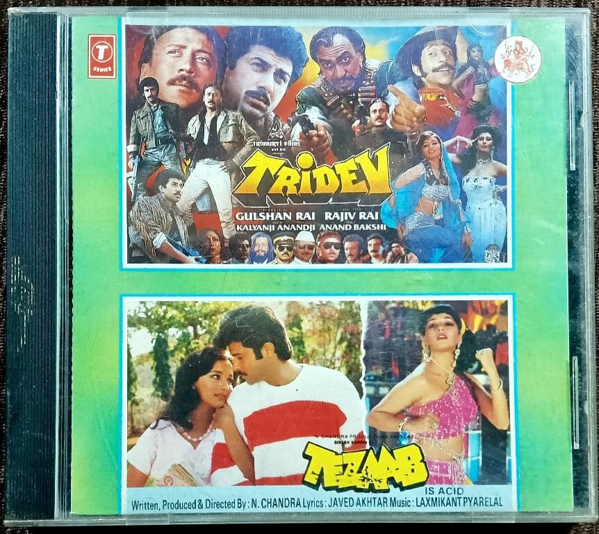 Tridev (1989) Kalyanji-Anandji / Tezaab (1988) Laxmikant-Pyarelal  Pre-Owned T-series Audio CD