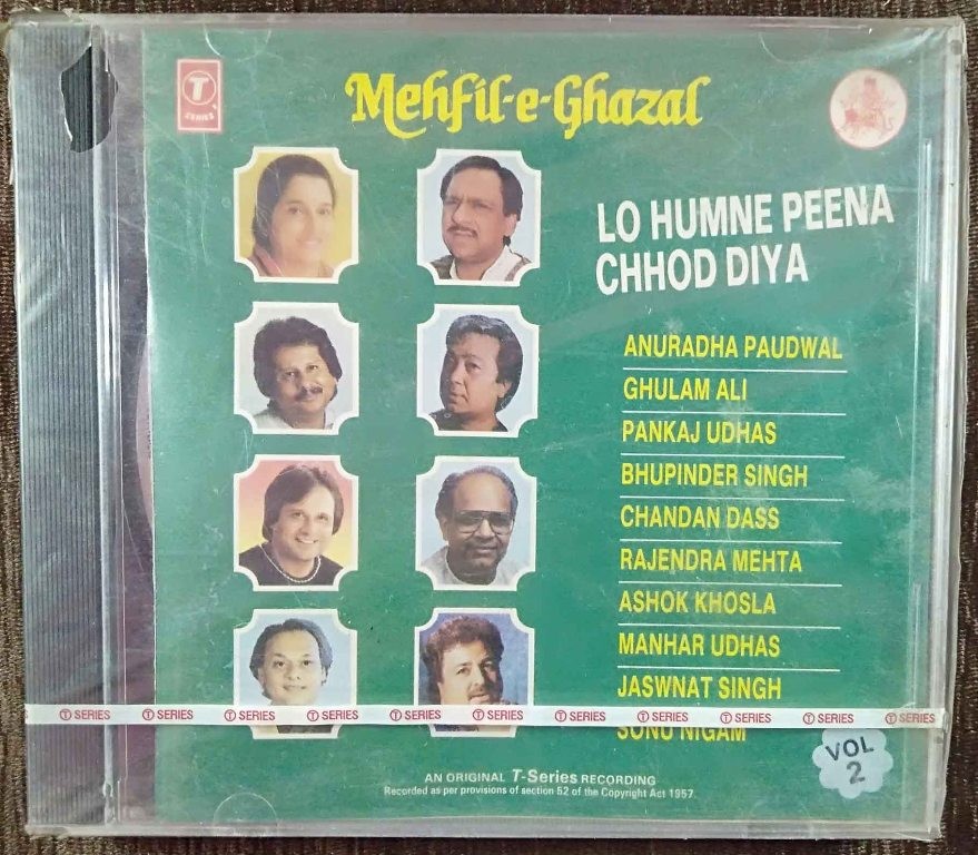 Mehfil-E-Ghazal - Lo Humne Peena Chhod Diya Vol 2 (1995) Ghazal Pre-Owned T-Series Audio CD