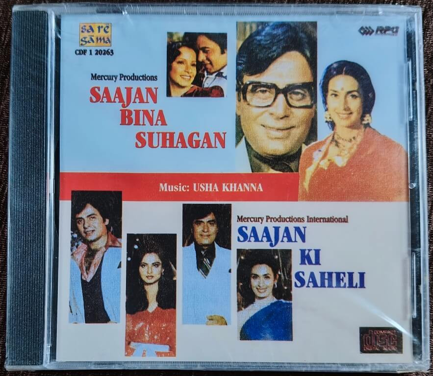 Saajan Bina Suhagan (1978) Usha Khanna / Saajan Ki Saheli (1980) Usha Khanna Pre-Owned EMI Imported Audio CD
