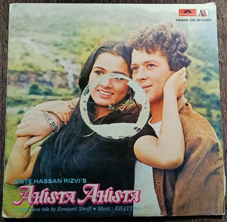 Ahista Ahista (1981) Khayyam Pre-Owned Polydor, Sound Track Vinyl, 12" Polydor-Sound Track LP Record