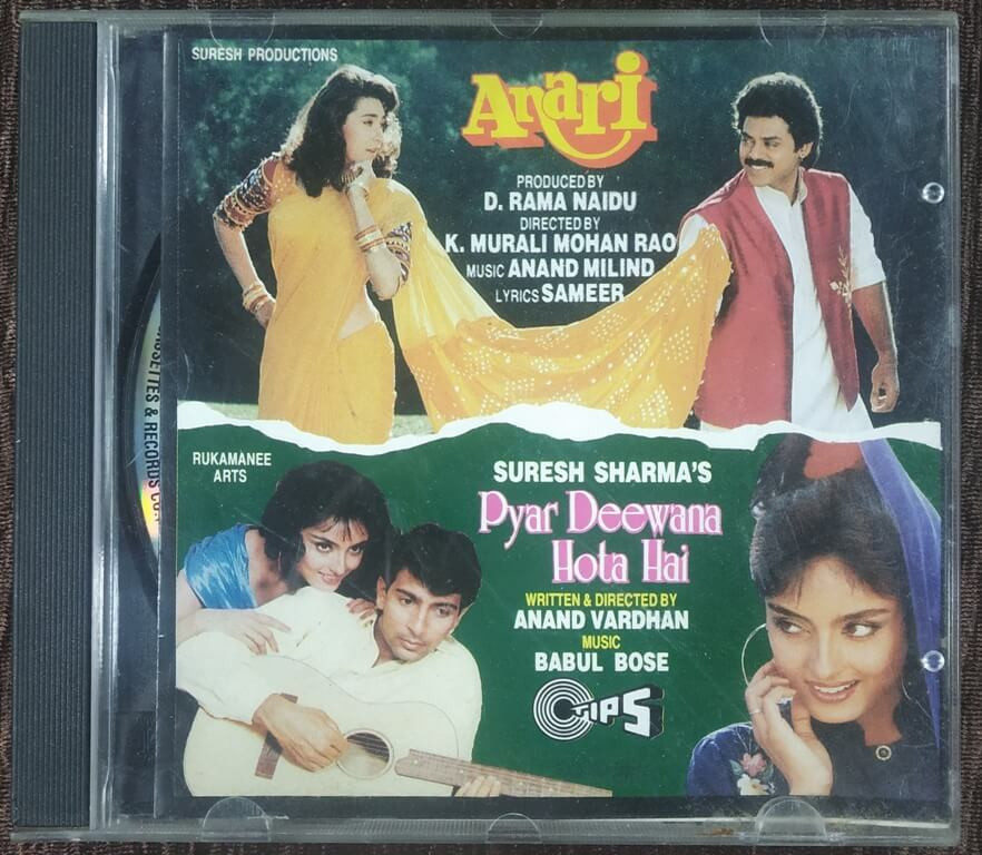 Anari (1993) Anand-Milind  / Pyar Deewana Hota Hai (1992) Babul Bose Pre-Owned Tips Audio CD