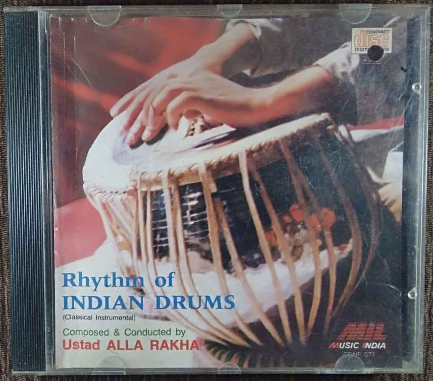 Ustad Alla Rakha - Rhythm Of Indian Drums (1989) Ustad Alla Rakha Pre-Owned Music India Audio CD