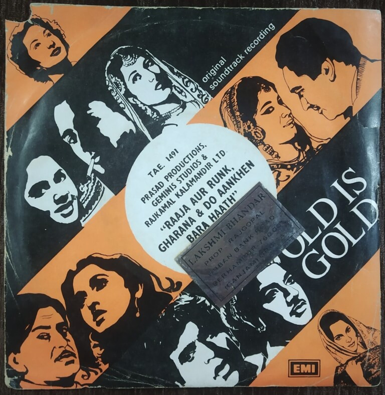 Raaja Aur Runk (1968) Laxmikant-Pyarelal / Gharana (1961) Ravi / Do Aankhen Bara Haath (1957) Vasant Desai Pre-Owned Vinyl, 7" EP Record