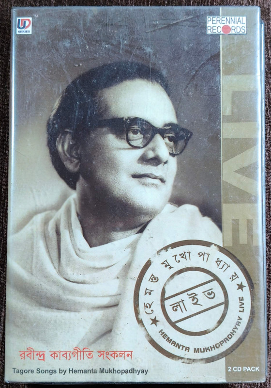 Hemanta Mukhopadhyay - Live - Tagore Songs (2012) Rabindranath Tagore Pre-Owned Perennial Record Double Audio CD