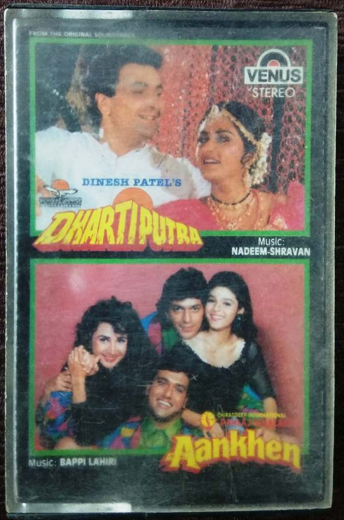 Dhartiputra (1992) Nadeem-Shravan / Aankhen (1992) Bappi Lahiri Pre-Owned Venus Audio Cassette