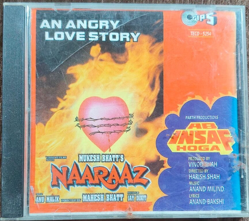 Naaraaz (1994) Anu Malik / Ab Insaf Hoga (1995) Anand-Milind Pre-Owned Tips Audio CD