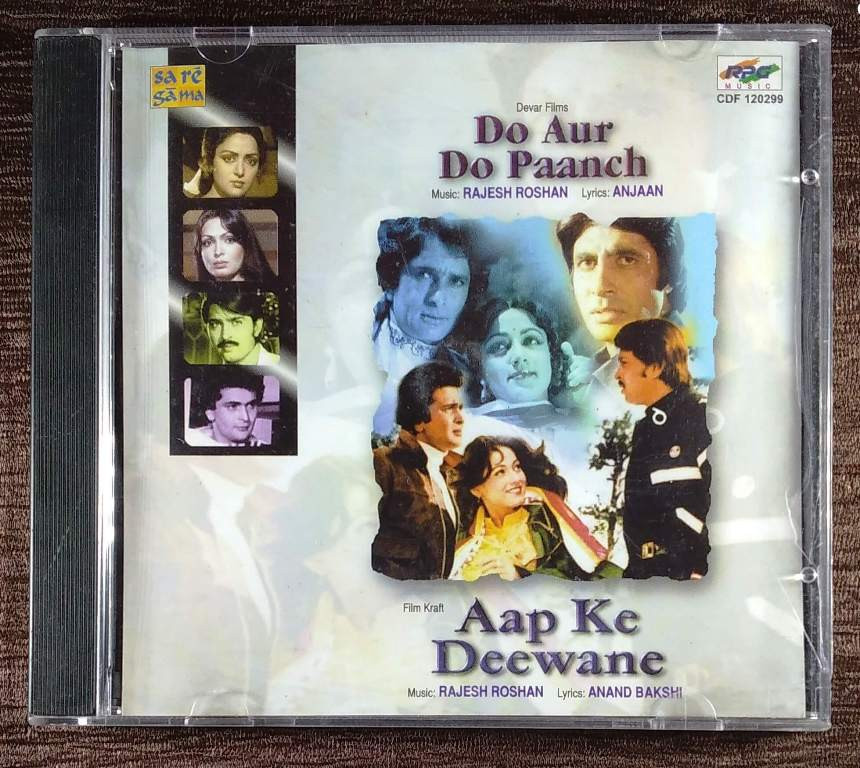 Do Aur Do Paanch (1980) Rajesh Roshan / Aap Ke Deewane (1979) Rajesh Roshan Pre-Owned  Audio CD