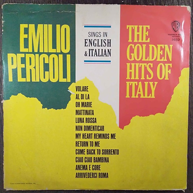 Emilio Pericoli – The Golden Hits Of Italy (1963) Album Pre-Owned Vinyl, 12" LP Record