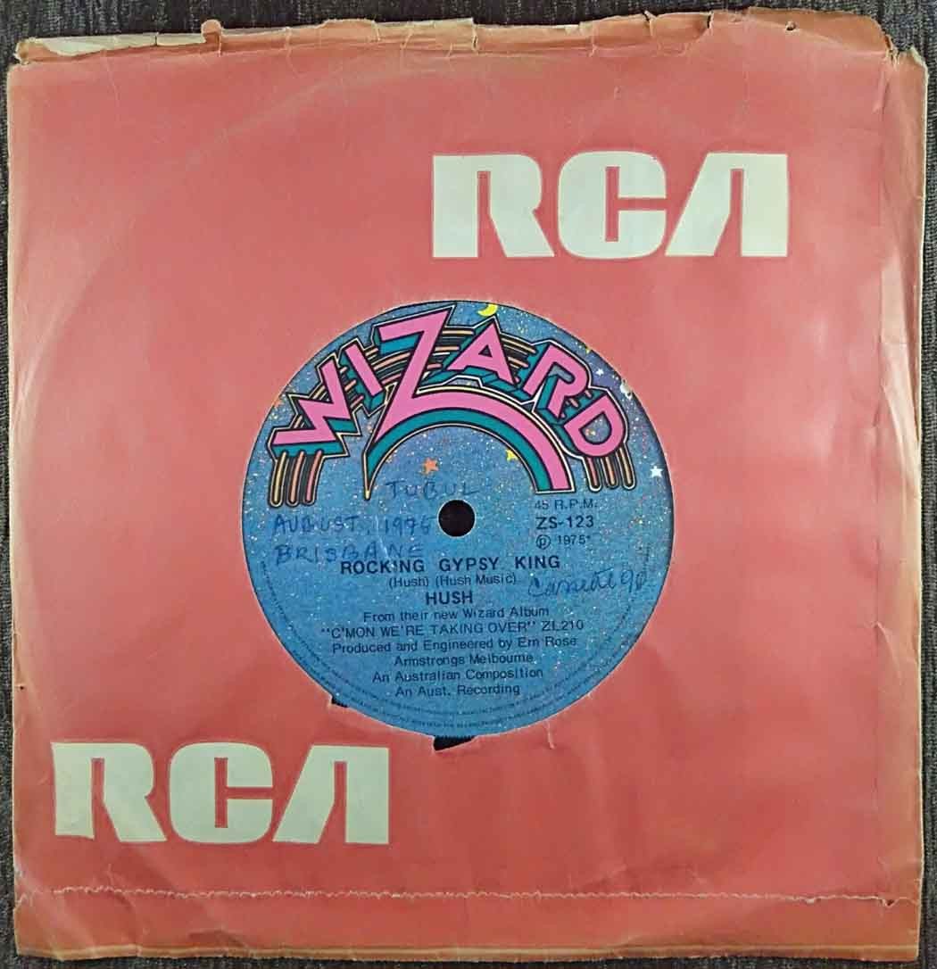 Hush – Rocking Gypsy King / Bony Moronie (1975) Pop Pre-Owned Vinyl, 7" Imported SP Record