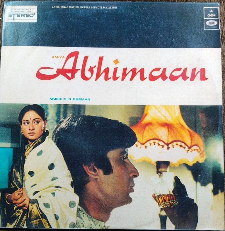 Abhimaan (1973) S. D. Burman Pre-Owned Vinyl, 12" Odeon LP Record