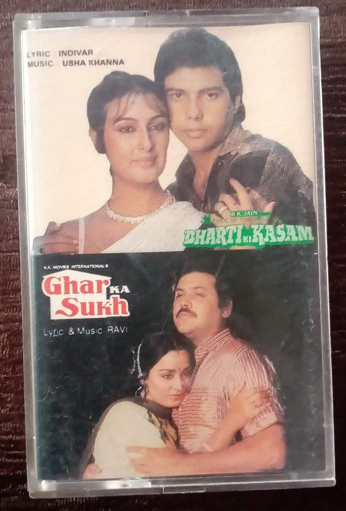 Dharti Ki Kasam (1987) Usha Khanna / Ghar Ka Sukh (1987) Ravi Pre-Owned T-Series Audio Cassette