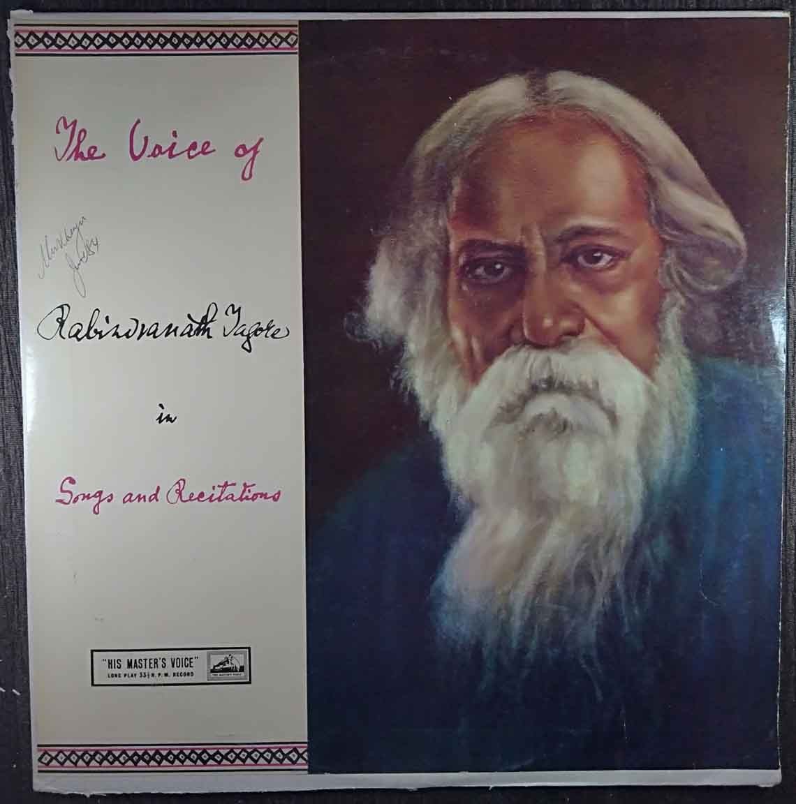Rabindranath Tagore – The Voice Of Rabindranath Tagore In Songs And Recitations (1961) Rabindranath Tagore Pre-Owned Vinyl, 12" LP Record
