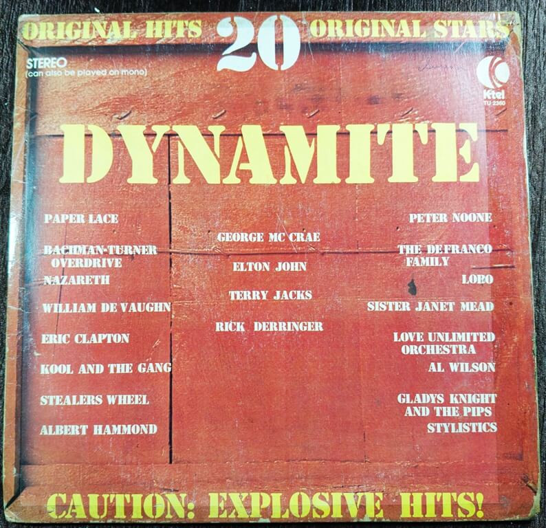 Dynamite – Original Hits 20 Original Stars (1974) Pre-Owned K-Tel Imported Vinyl, 12" LP Record