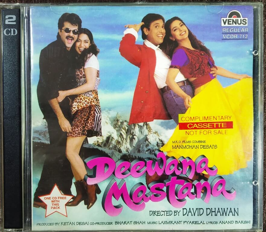 Deewana Mastana (1997) Laxmikant-Pyarelal Pre-Owned Venus Double Audio CD