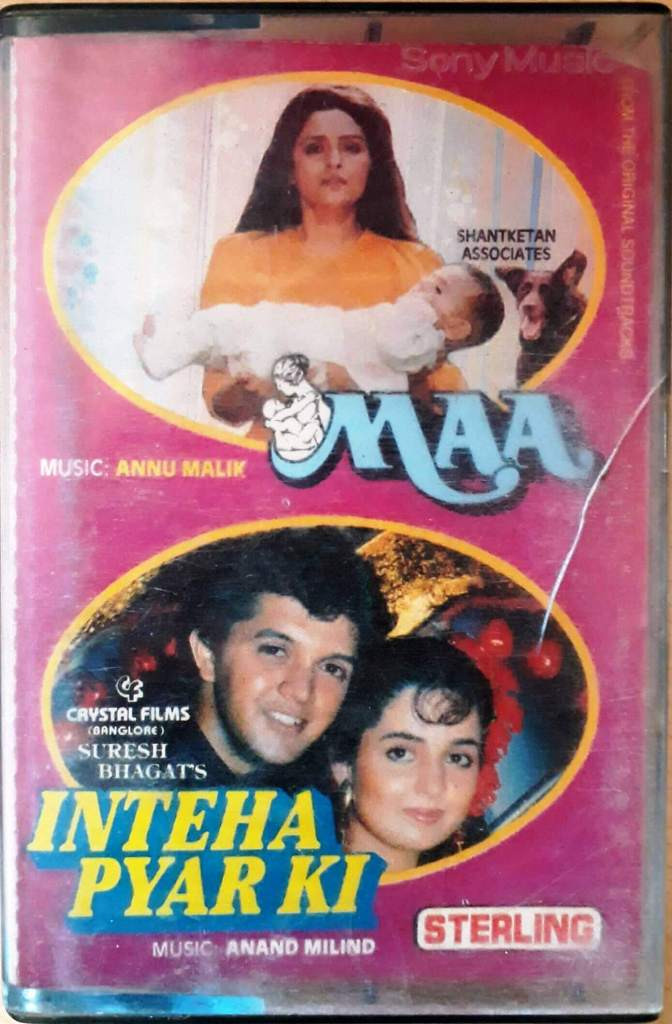 Maa (1991) Annu Malik / Inteha Pyar Ki (1992) Anand-Milind Pre-Owned Sterling Audio Cassette