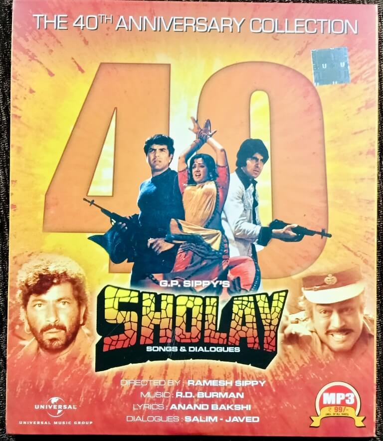Sholay (1975) Rahul Dev Burman Pre-Owned Universal MP3 CD