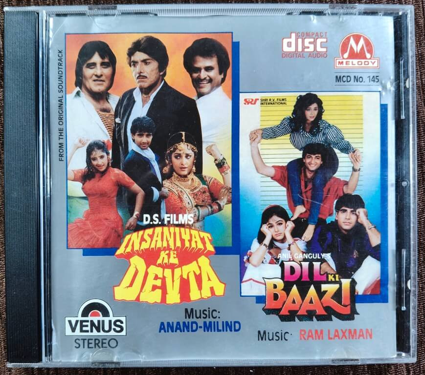 Insaniyat Ke Devta (1993) Anand-Milind / Dil Ki Baazi (1992) Ram Laxman Pre-Owned Venus - Melody Imported Audio CD