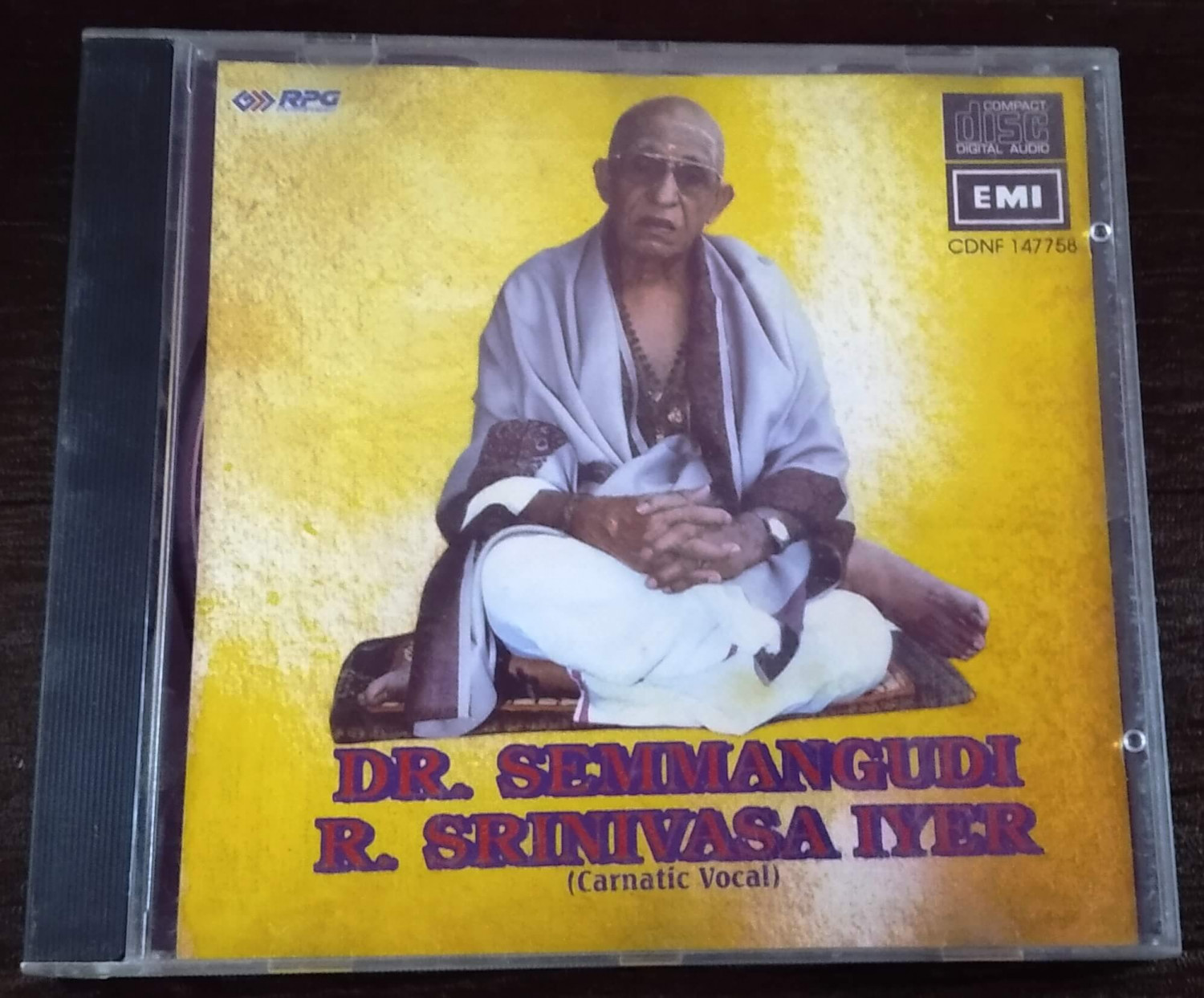 Dr. Semmangudi R. Srinivasa Iyer - Carnatic Vocal (1995) Dr. L. Shankar Pre-Owned EMI, RPG Imported Audio CD