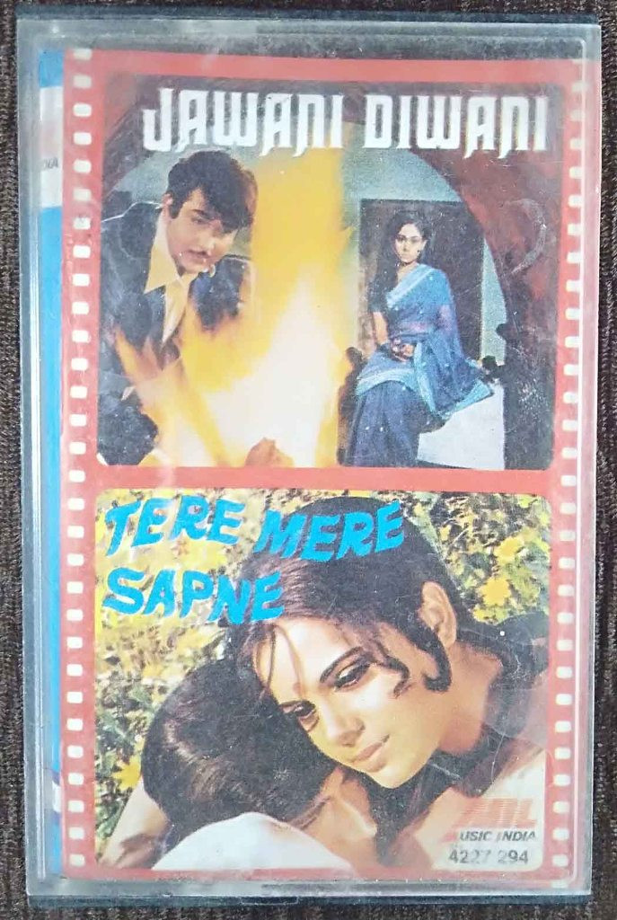 Jawani Diwani (1972) R.D. Burman / Tere Mere Sapne(1971) S.D. Burman Pre-Owned Music India, Polygram Audio Cassette