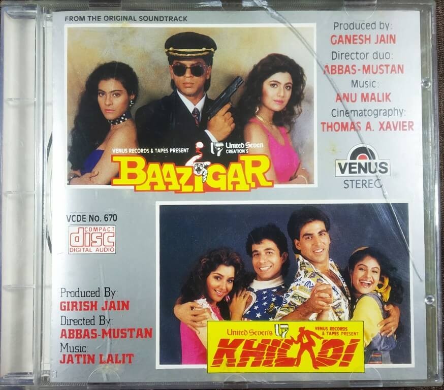 Baazigar (1993) Anu Malik / Khiladi (1992) Jatin-Lalit Pre-Owned  Audio CD