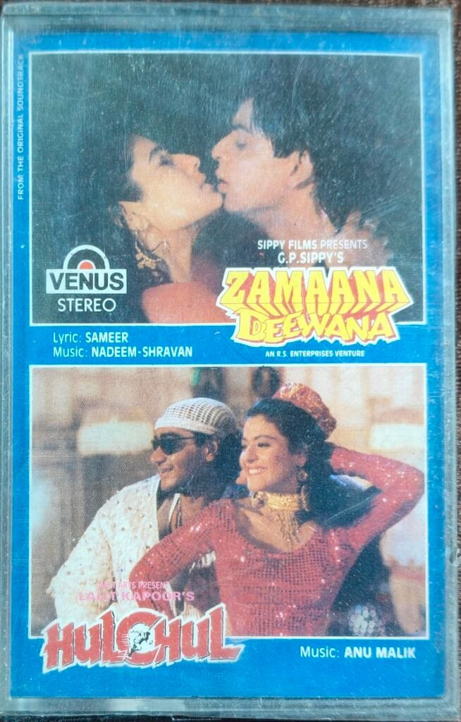 Zamaana Deewana (1998) Nadeem-Shravan / Hulchul (1994) Anu Malik Hindi OST Pre-Owned Venus Audio Cassette