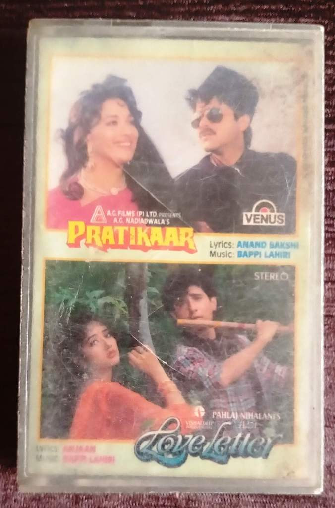 Pratikaar (1991) Bappi Lahiri / First Love Letter (1991) Bappi Lahiri Pre-Owned VENUS Audio Cassette